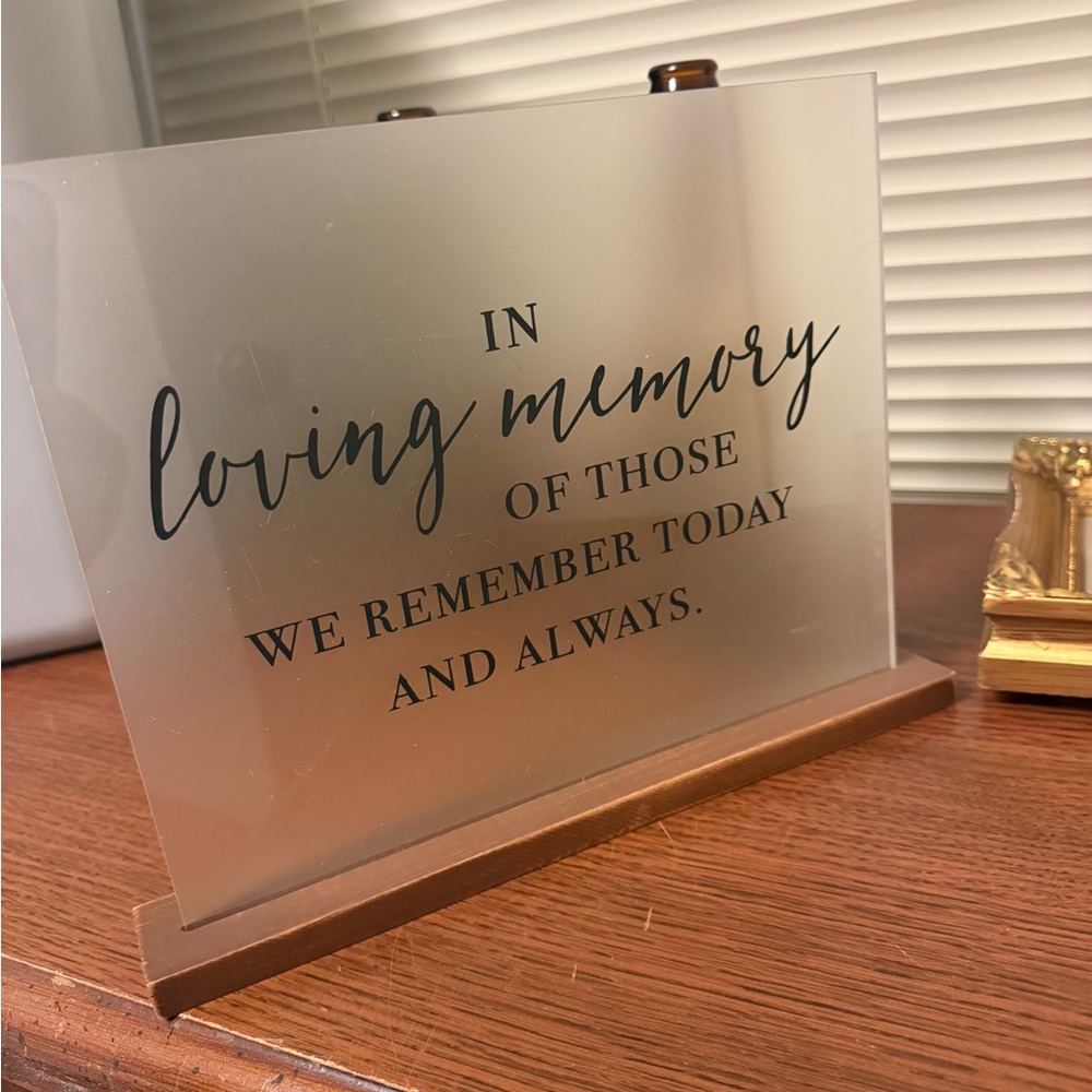 Memorial Plaque with Stand